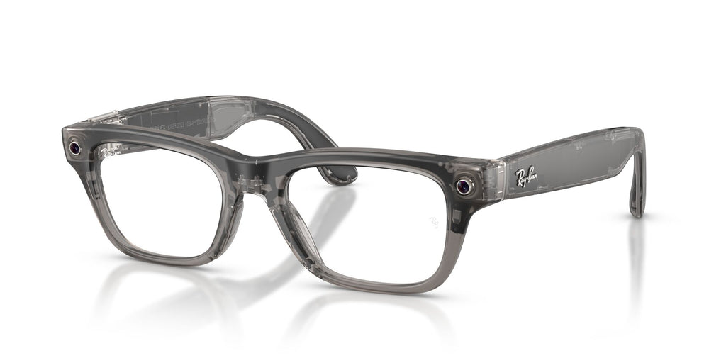 Ray-Ban Meta Bellini 7001 Large Matte Transparent Icy Grey - Clear