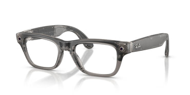 Ray-Ban Meta Blayzer 7001 Large Matte Transparent Icy Grey - Clear