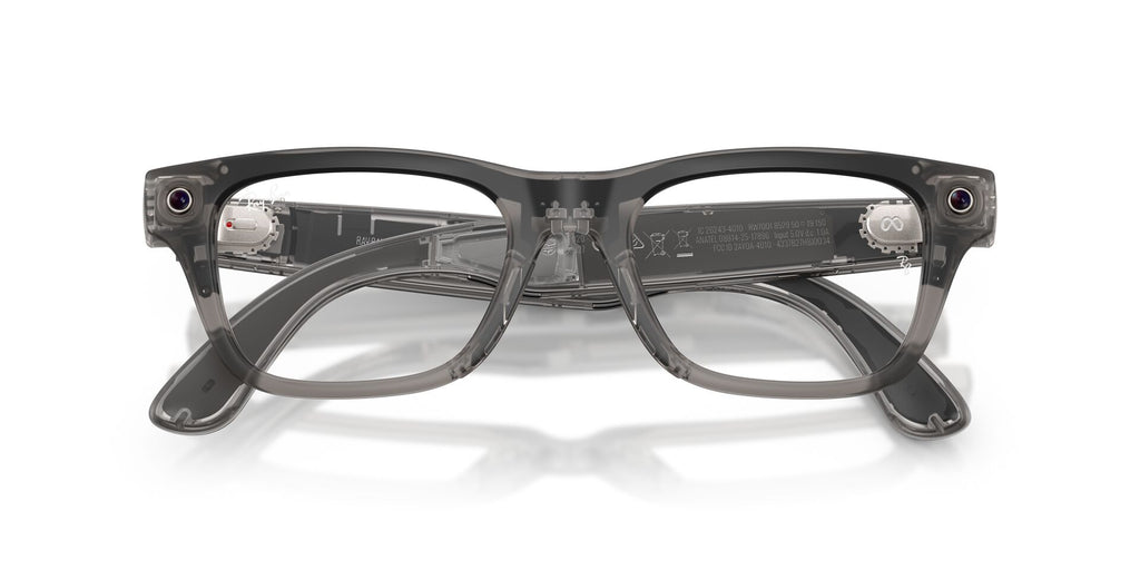 Ray-Ban Meta Bellini 7001 Large Matte Transparent Icy Grey - Clear
