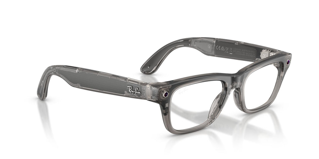Ray-Ban Meta Bellini 7001 Large Matte Transparent Icy Grey - Clear