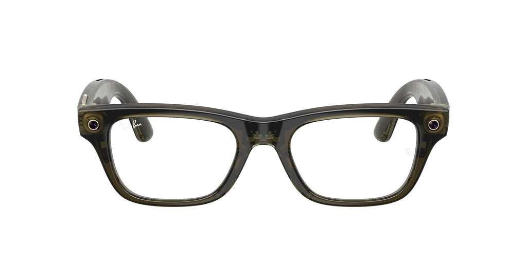 Ray-Ban Meta Bellini 7001 Large Transparent Dark Olive - Clear