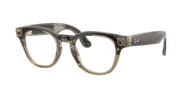 Ray-Ban Meta Scriber 7002 Transparent Stone Beige - Clear
