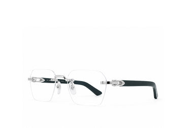Cartier 0623O Silver/Green Spectacle