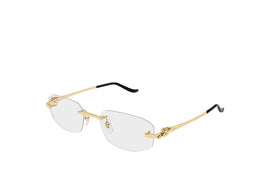 Cartier CT0601O rimless metal eyeglasses frame in gold finish