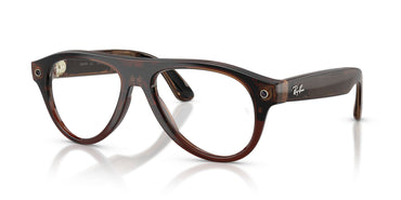 Ray-Ban Meta Gen 3 Aviator Polished Transparent Umber Demo Lens | RW4016V 8532 - image 2