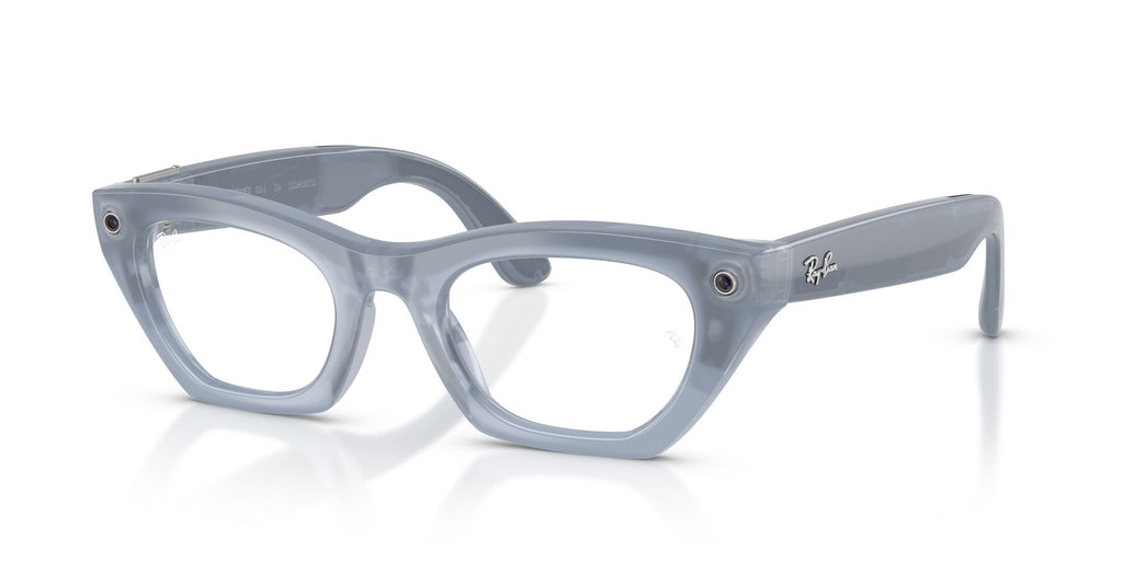 Ray-Ban Meta Gen 3 Zena Polished Milky Grey Lilac Demo Lens | RW4015V 8552 - image 2