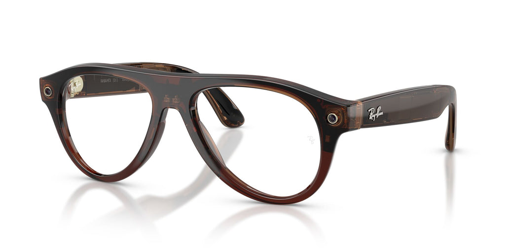 Ray-Ban Meta Gen 3 Aviator Polished Transparent Umber Clear/Jade | RW4016 6912JD - image 2