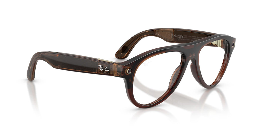Ray-Ban Meta Gen 3 Aviator Polished Transparent Umber Clear/Jade | RW4016 6912JD - image 11
