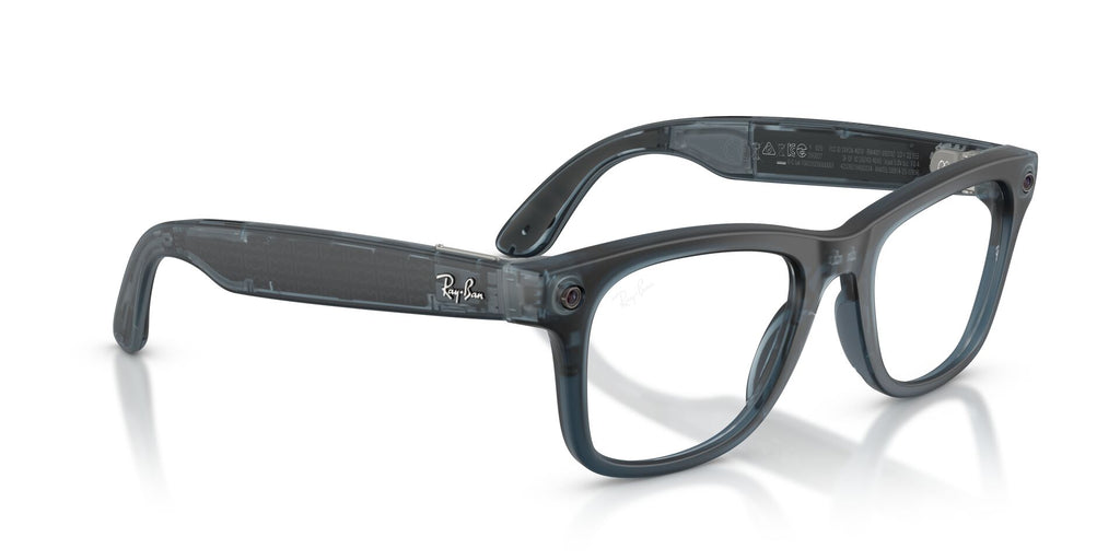 Ray-Ban Meta Gen 3 Wayfarer Matte Transparent Ocean Blue Clear/Grey | RW4011 69211Z - image 11