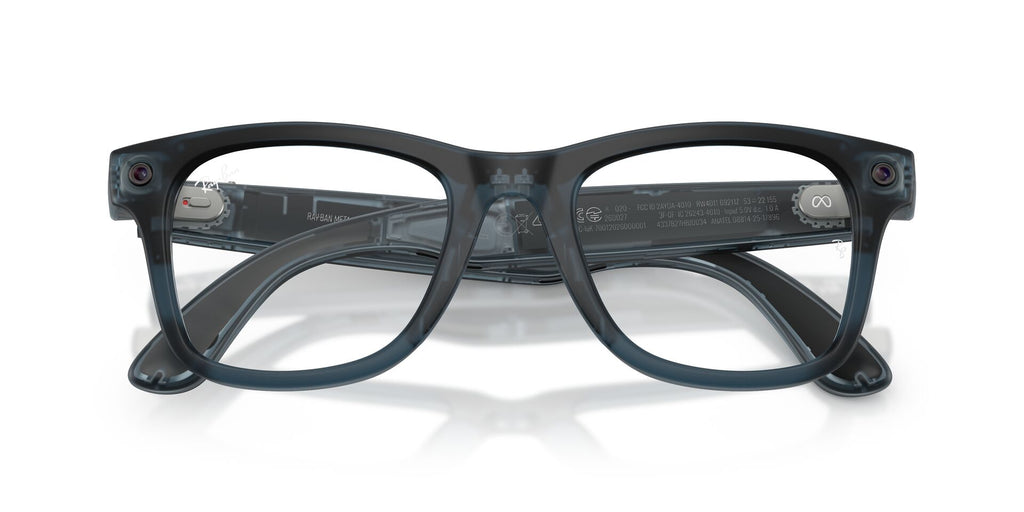 Ray-Ban Meta Gen 3 Wayfarer Matte Transparent Ocean Blue Clear/Grey | RW4011 69211Z - image 10