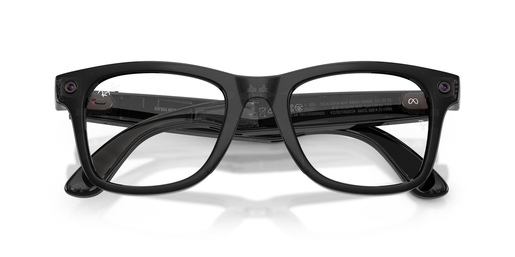 Ray-Ban Meta Gen 3 Wayfarer Polished Transparent Black Clear/Aquamarine | RW4011 690680 - image 10