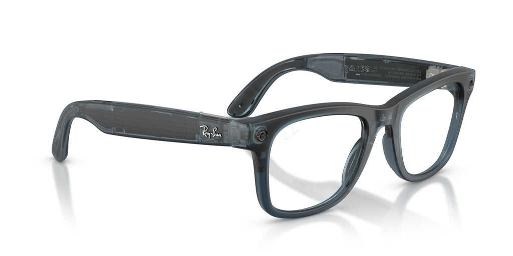 Ray-Ban Meta Gen 3 Wayfarer Matte Transparent Ocean Blue Demo Lens | RW4011V 8555 - image 8