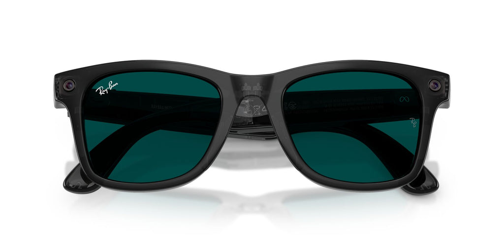 Ray-Ban Meta Gen 3 Wayfarer Polished Transparent Black Clear/Aquamarine | RW4011 690680 - image 7