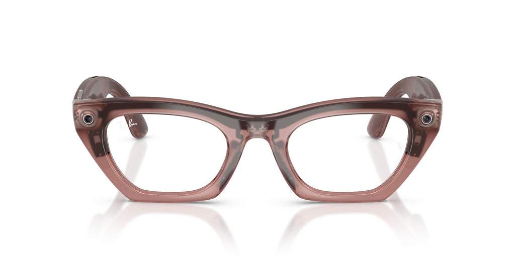 Ray-Ban Meta Gen 3 Zena Polished Milky Pink Blush Clear/Grey | RW4015 69161Z - image 5
