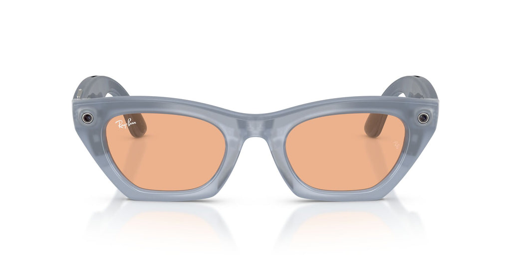 Ray-Ban Meta Gen 3 Zena Polished Milky Grey Lilac Clear/Copper | RW4015 691410 - image 6