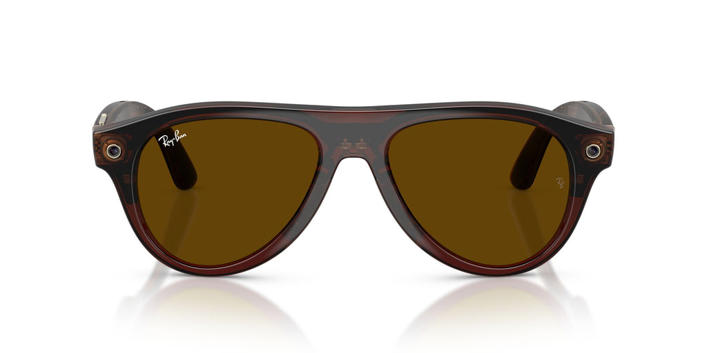 Ray-Ban Meta Gen 3 Aviator Polished Transparent Umber Clear/Jade | RW4016 6912JD - image 6