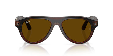 Ray-Ban Meta Gen 3 Aviator Polished Transparent Umber Clear/Jade | RW4016 6912JD - image 6 - 54-18