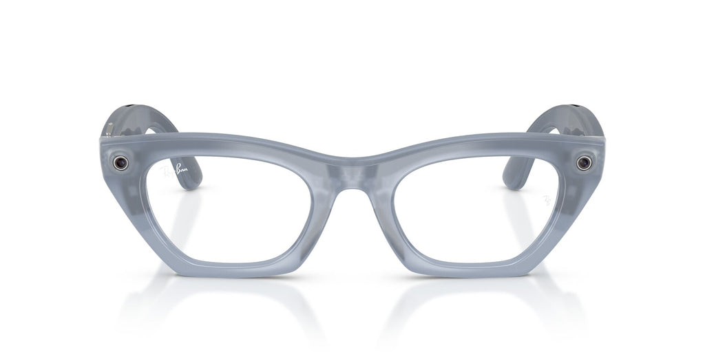 Ray-Ban Meta Gen 3 Zena Polished Milky Grey Lilac Demo Lens | RW4015V 8552 - image 4