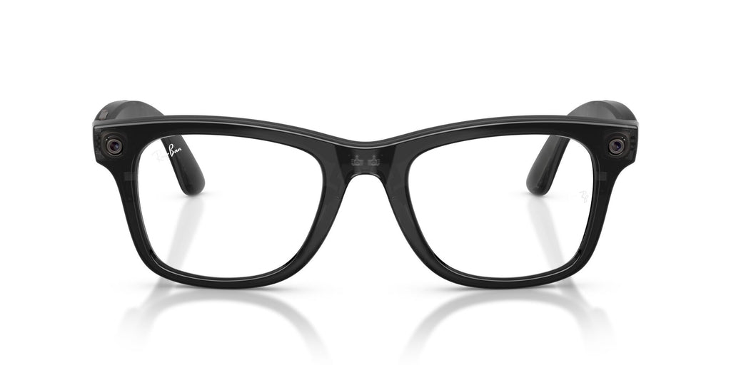Ray-Ban Meta Gen 3 Wayfarer Polished Transparent Black Clear/Aquamarine | RW4011 690680 - image 5