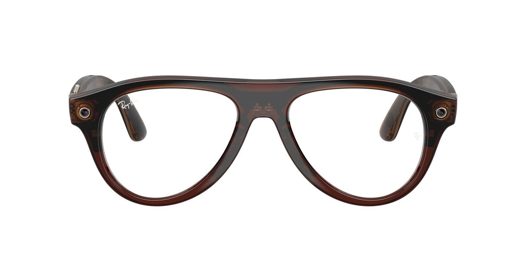 Ray-Ban Meta Gen 3 Aviator Polished Transparent Umber Demo Lens | RW4016V 8532 - image 1