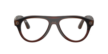 Ray-Ban Meta Gen 3 Aviator Polished Transparent Umber Demo Lens | RW4016V 8532 - image 1