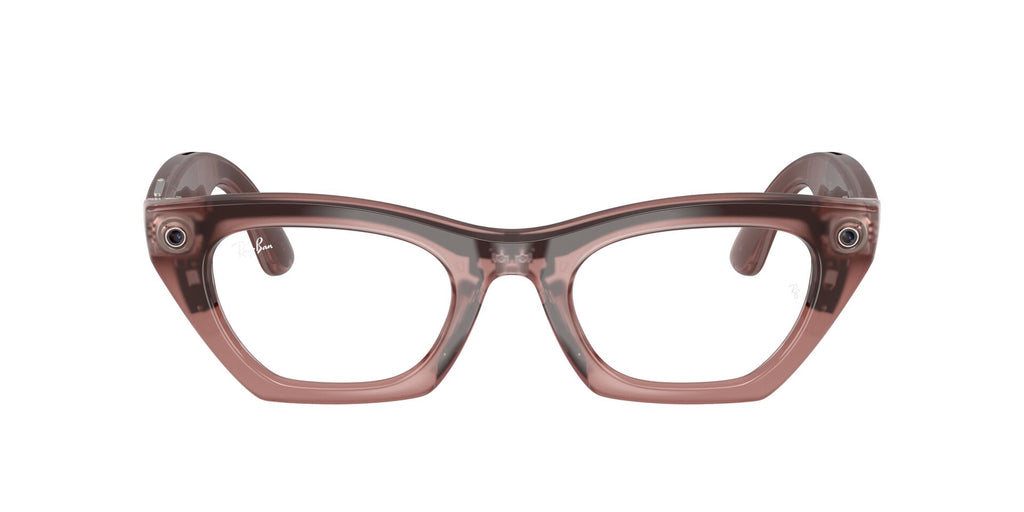 Ray-Ban Meta Gen 3 Zena Polished Milky Pink Blush Clear/Grey | RW4015 69161Z - image 1