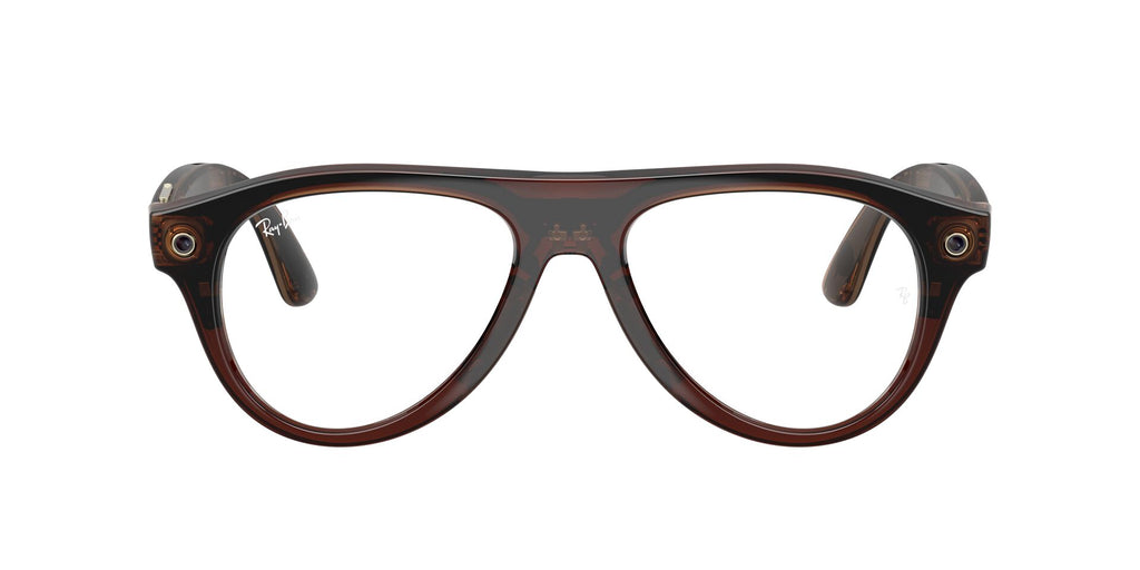 Ray-Ban Meta Gen 3 Aviator Polished Transparent Umber Clear/Jade | RW4016 6912JD - image 1