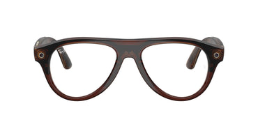 Ray-Ban Meta Gen 3 Aviator Polished Transparent Umber Clear/Jade | RW4016 6912JD - image 1