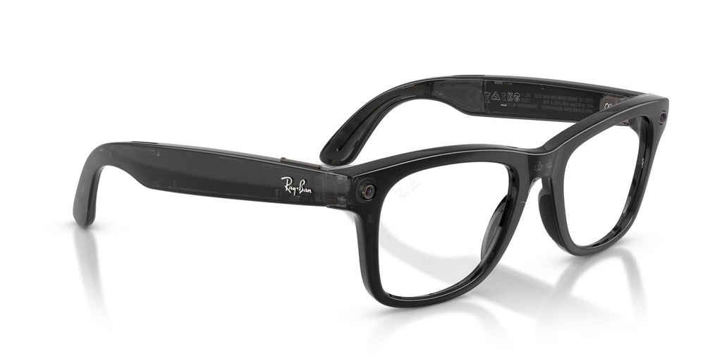 Ray-Ban Meta Gen 3 Wayfarer Polished Transparent Black Clear/Aquamarine | RW4011 690680 - image 11