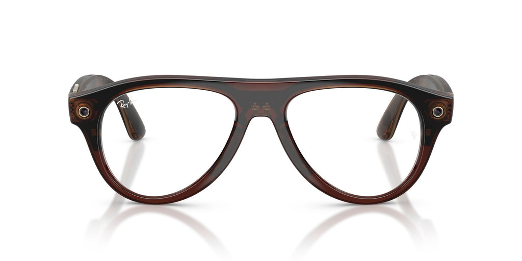Ray-Ban Meta Gen 3 Aviator Polished Transparent Umber Demo Lens | RW4016V 8532 - image 4