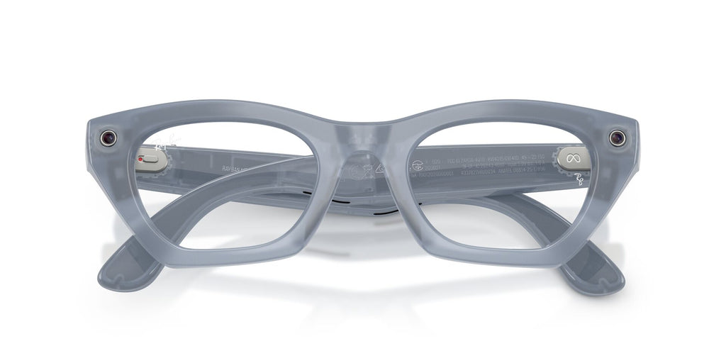 Ray-Ban Meta Gen 3 Zena Polished Milky Grey Lilac Clear/Copper | RW4015 691410 - image 10