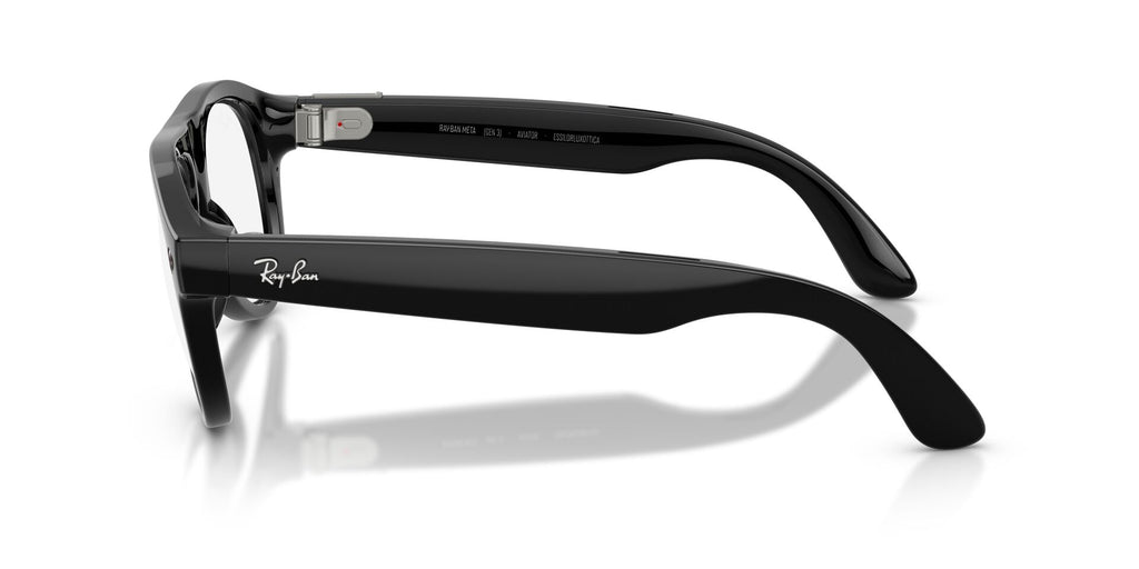 Ray-Ban Meta Gen 3 Aviator Shiny Black Clear/Green | RW4016 601/1M - image 8
