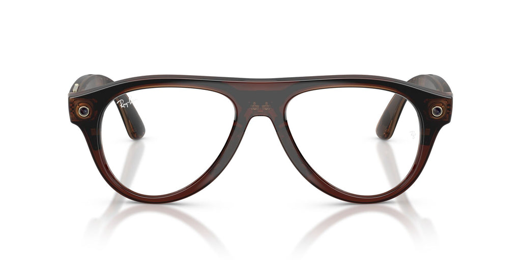 Ray-Ban Meta Gen 3 Aviator Polished Transparent Umber Clear/Jade | RW4016 6912JD - image 5