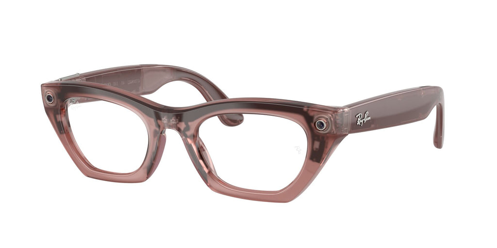 Ray-Ban Meta Gen 3 Zena Polished Milky Pink Blush Clear/Grey | RW4015 69161Z - image 4